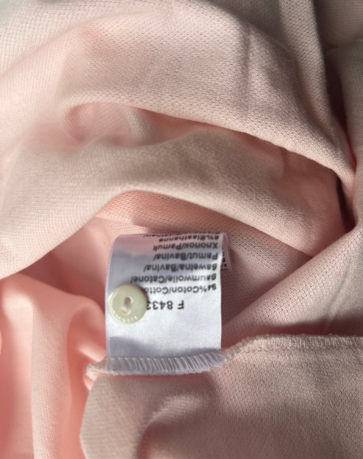 Orjinal Lacoste Pembe Kadın polo yaka tşört - Görsel 3