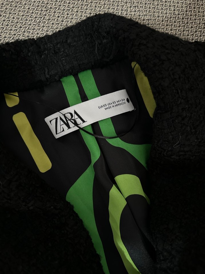 ZARA Düğmeli SİYAH Kadın Blazer Ceket - Görsel 2