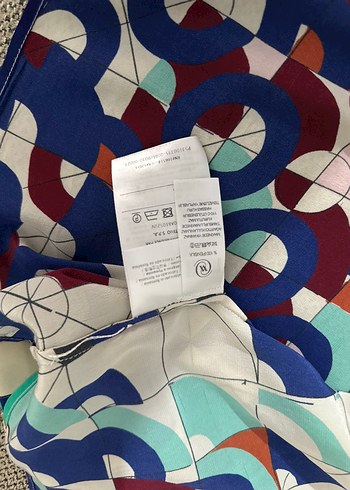 MİSSONİ Vakko Desenli, uzun kollu, bol kesim kadın gömlek - Görsel 3