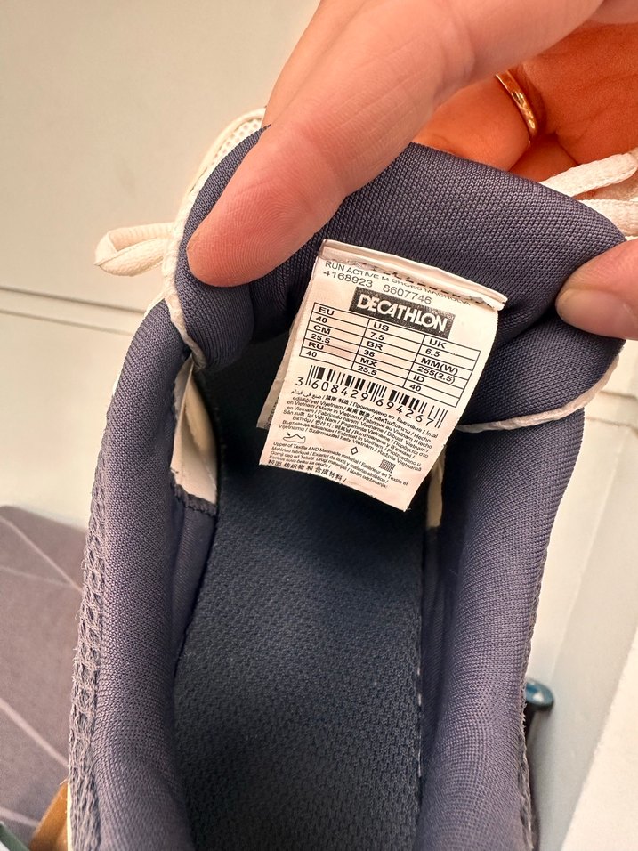 Decathlon Beyaz Renkli Bağcıklı unisex Spor Ayakkabı - Görsel 2