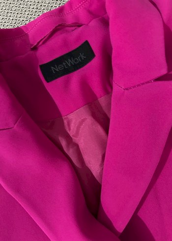 NETWORK Pembe Düğmeli Kadın Blazer Ceket - Görsel 2