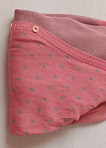 Düğmeli Pembe  Hırka - Görsel 3