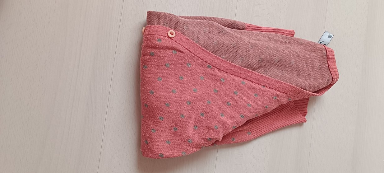 Düğmeli Pembe  Hırka - Görsel 3