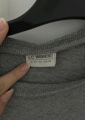 Kız Çocuk Gri Uzun Kollu Baskılı Tişört - Görsel 2