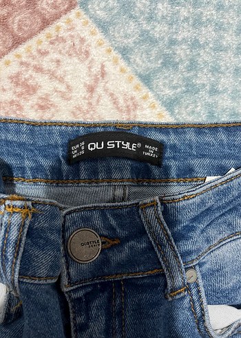 Mavi Düğmeli Regular Fit Kadın Kot Pantolon - Görsel 2