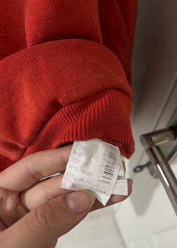 Kırmızı Baskılı Kadın Sweatshirt - Görsel 2