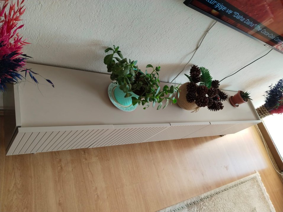 Beyaz Gri Modern TV Ünitesi - Görsel 2