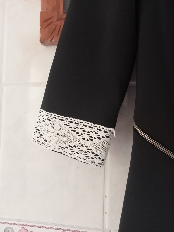 Kadın Siyah Mini Goth Blazer - Görsel 3