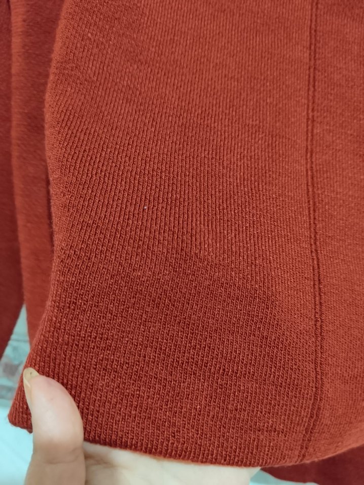 Bordo Bohem Salaş Kadın Triko Kazak - Görsel 4