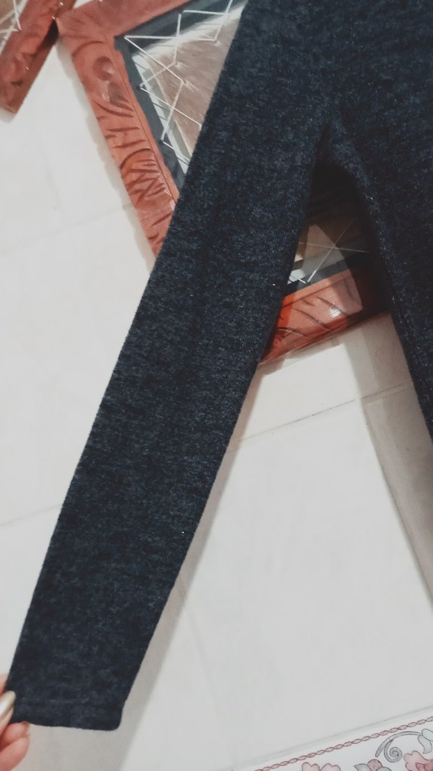 Gri Triko Boğazlı Uzun Kadın Elbise - Görsel 3