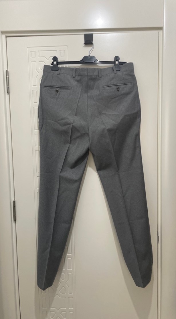 Gri Regular Fit Pilili Erkek Pantolon - Görsel 3