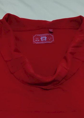 Kırmızı Uzun Kollu şık Tişört - Görsel 5