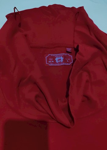 Kırmızı Uzun Kollu şık Tişört - Görsel 7