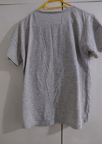 Kız Çocuk Gri Kısa Kollu Baskılı Tişört - Görsel 2