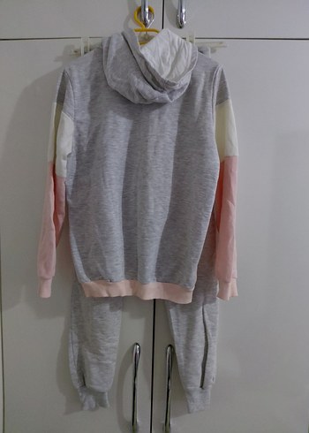 Kızlar için Gri Rahat Eşofman Takımı - Görsel 2