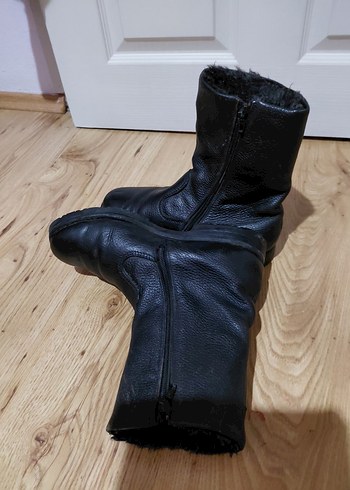 Deri Siyah Erkek Dizüstü Bot - Görsel 3