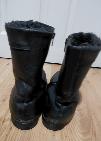 Deri Siyah Erkek Dizüstü Bot - Görsel 5