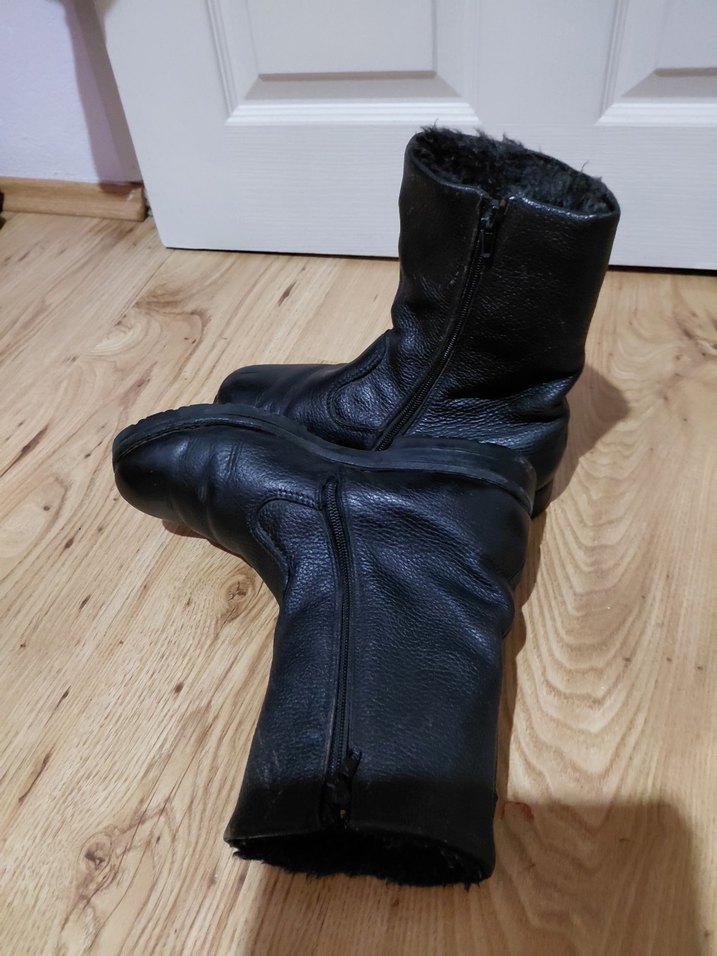 Deri Siyah Erkek Dizüstü Bot - Görsel 3