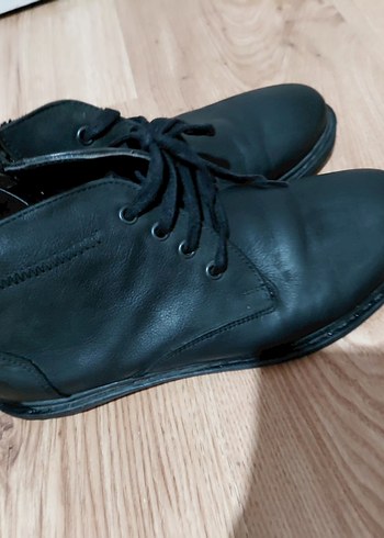 Siyah Minimalist Erkek Botları hakiki deri rahat - Görsel 2