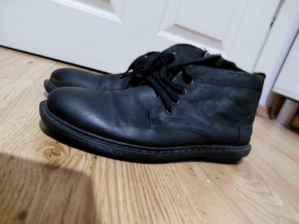 Siyah Minimalist Erkek Botları hakiki deri rahat - Görsel 4