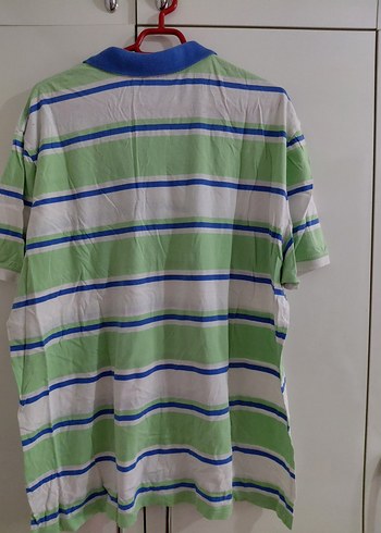 Erkek Yeşil Çizgili Polo Tişört - Görsel 2