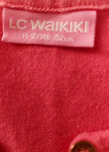 Kız Çocuk Kırmızı Keten Düğmeli Hırka - Görsel 3