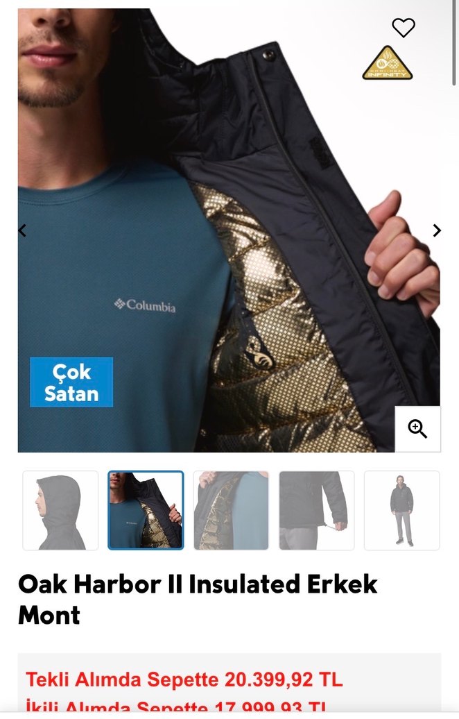 Columbia Oak Harbor II Erkek M BEDEN SIFIR ETİKETLİ - Görsel 2