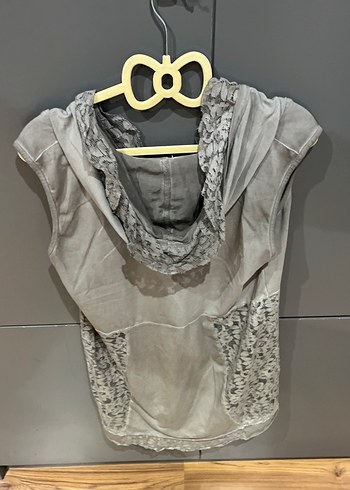 Gri Bohem Uzun Kolsuz Keten Elbise - Görsel 5