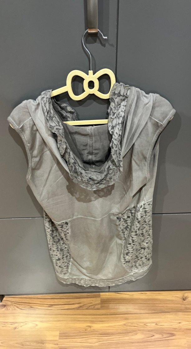 Gri Bohem Uzun Kolsuz Keten Elbise - Görsel 5