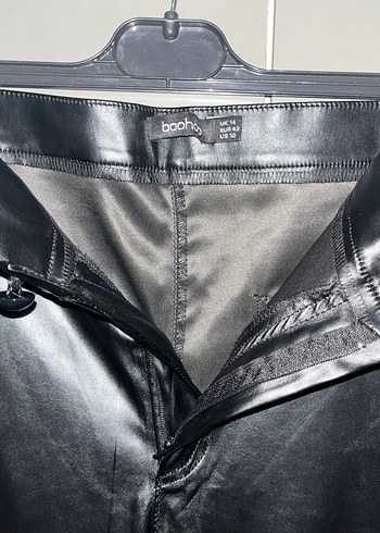 Siyah Deri Kemerli Kadın Pantolon - Görsel 3