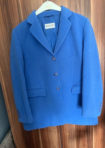 Mavi Düğmeli Midi Kadın Ceket - Görsel 2