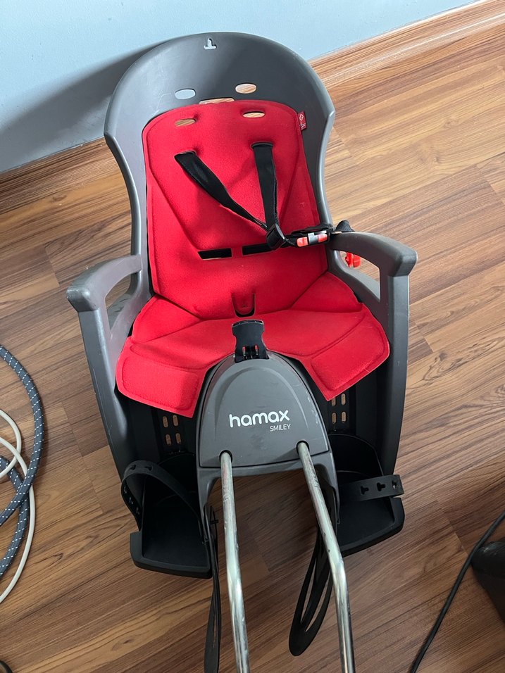 Hamax Çocuk Bisiklet Koltuğu Kırmızı-Gri - Görsel 3
