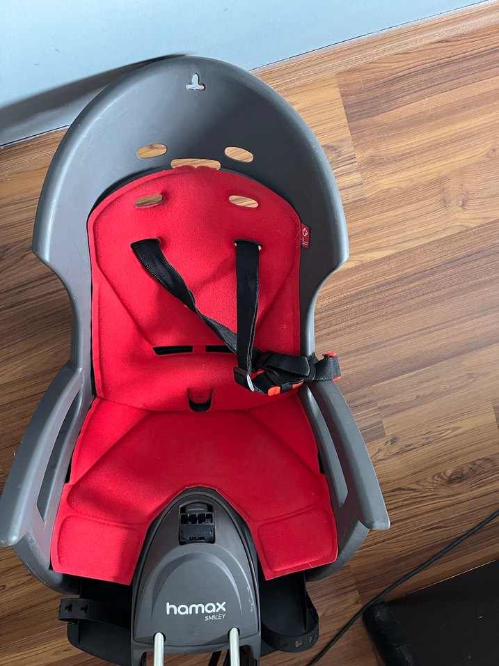 Hamax Çocuk Bisiklet Koltuğu Kırmızı-Gri - Görsel 2