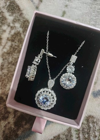 Gümüş Mozanit Taşlı Set - Görsel 4