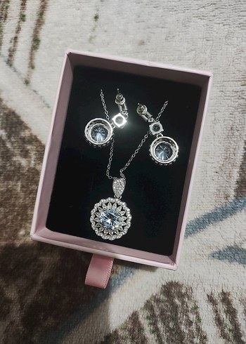 Gümüş Mozanit Taşlı Set - Görsel 5