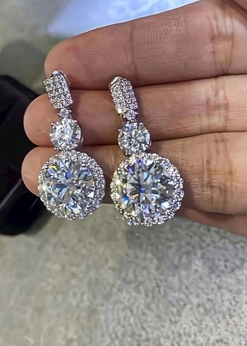 Gümüş Mozanit Taşlı Set - Görsel 2