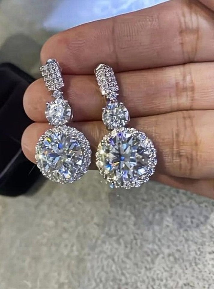 Gümüş Mozanit Taşlı Set - Görsel 2