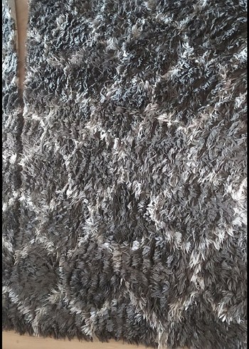 Gri Bohem Desenli Shaggy Halı - Görsel 2