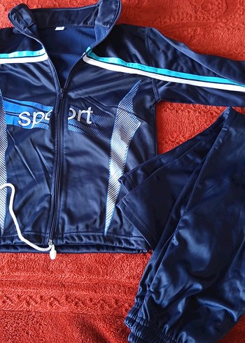 Erkek Mavi Fermuarlı Sweatshirt - Görsel 4