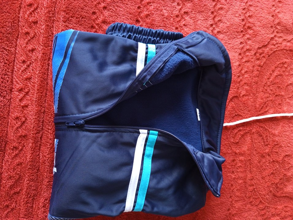 Erkek Mavi Fermuarlı Sweatshirt - Görsel 2