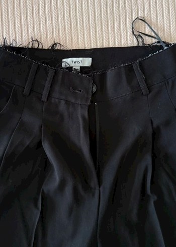 Twist Siyah Yuksek Bel Kumas Pantolon