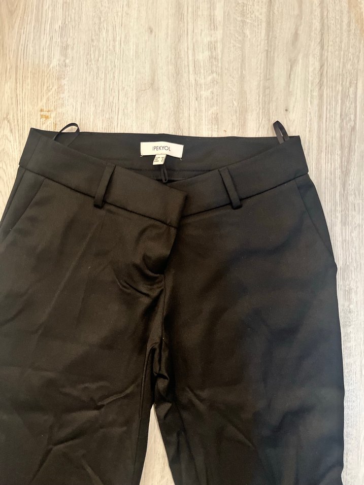 Siyah Kadın Kumaş Pantolon - Görsel 4