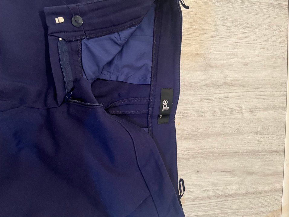 Lacivert Kadın Kumaş Pantolon Midi Boy - Görsel 3