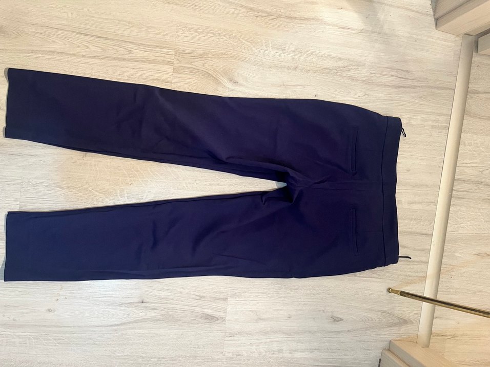 Lacivert Kadın Kumaş Pantolon Midi Boy - Görsel 4