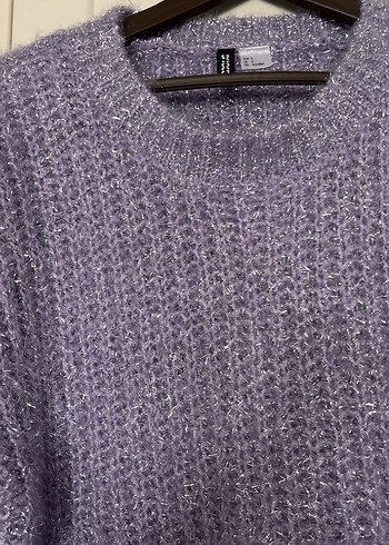 Mor Triko Kadın Salaş Kazak - Görsel 2