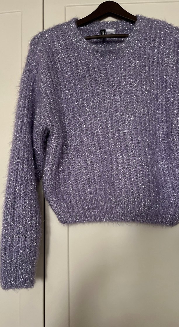 Mor Triko Kadın Salaş Kazak - Görsel 3