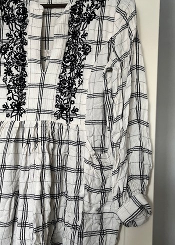 Nakış Detaylı Bohem Uzun Kollu Kadın Tunik - Görsel 3