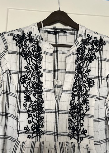 Nakış Detaylı Bohem Uzun Kollu Kadın Tunik - Görsel 2