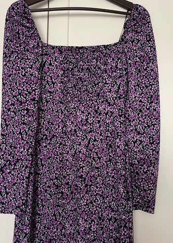 Uzun Mor Kadın Elbise - Görsel 6