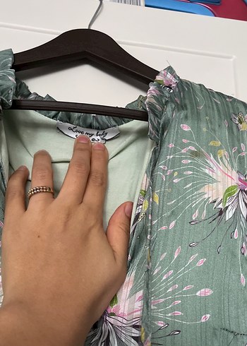 Yeşil mini elbise - Görsel 5